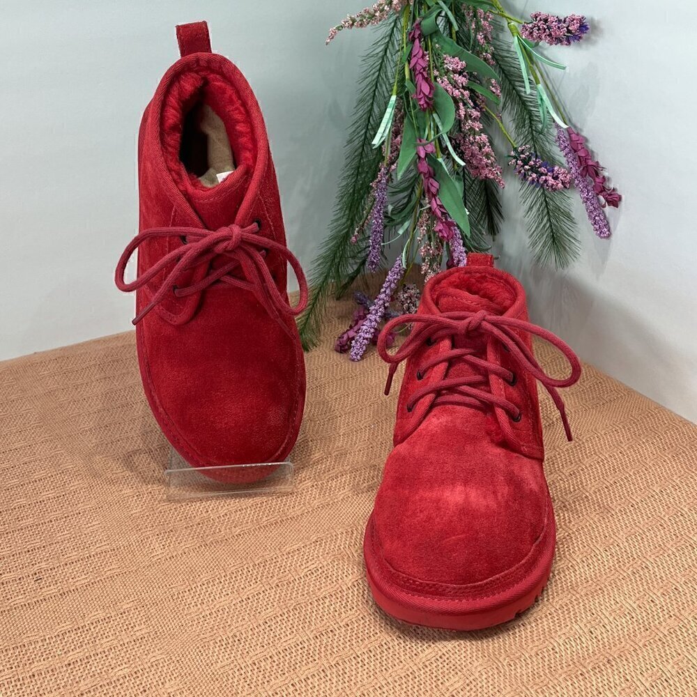 UGG MENS Samba Red Suede Neumel Chukka Boot S/N 1094269, Size: 8